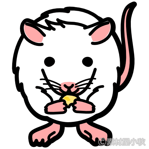 かわいいネズミのイラスト ソザイヤコアキ